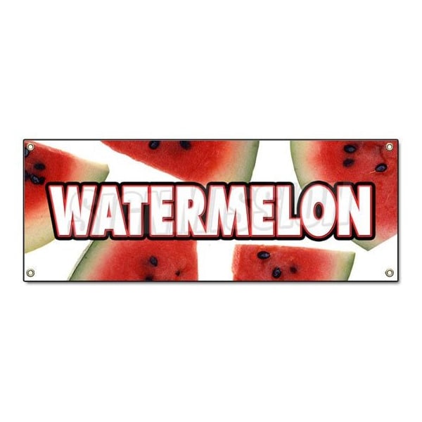 WATERMELON BANNER SIGN fruit stand farmers market farm picked juicy melon